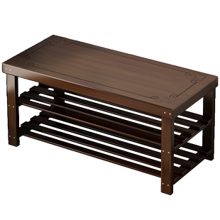 入户换鞋凳门口家用穿鞋凳进门可坐鞋柜坐凳一体新款实木长条凳子