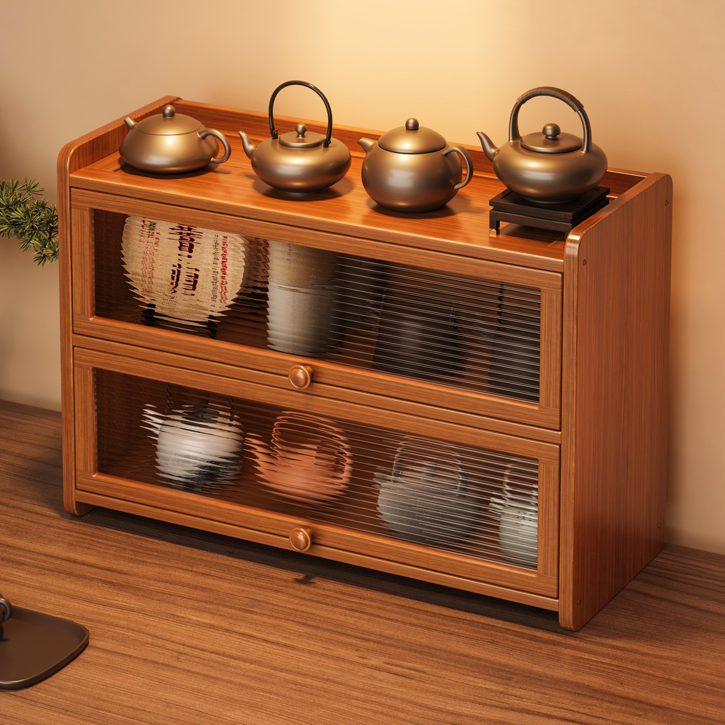 台式博古架桌面茶杯茶叶置物架小型紫砂壶茶具多层收纳摆放展示柜