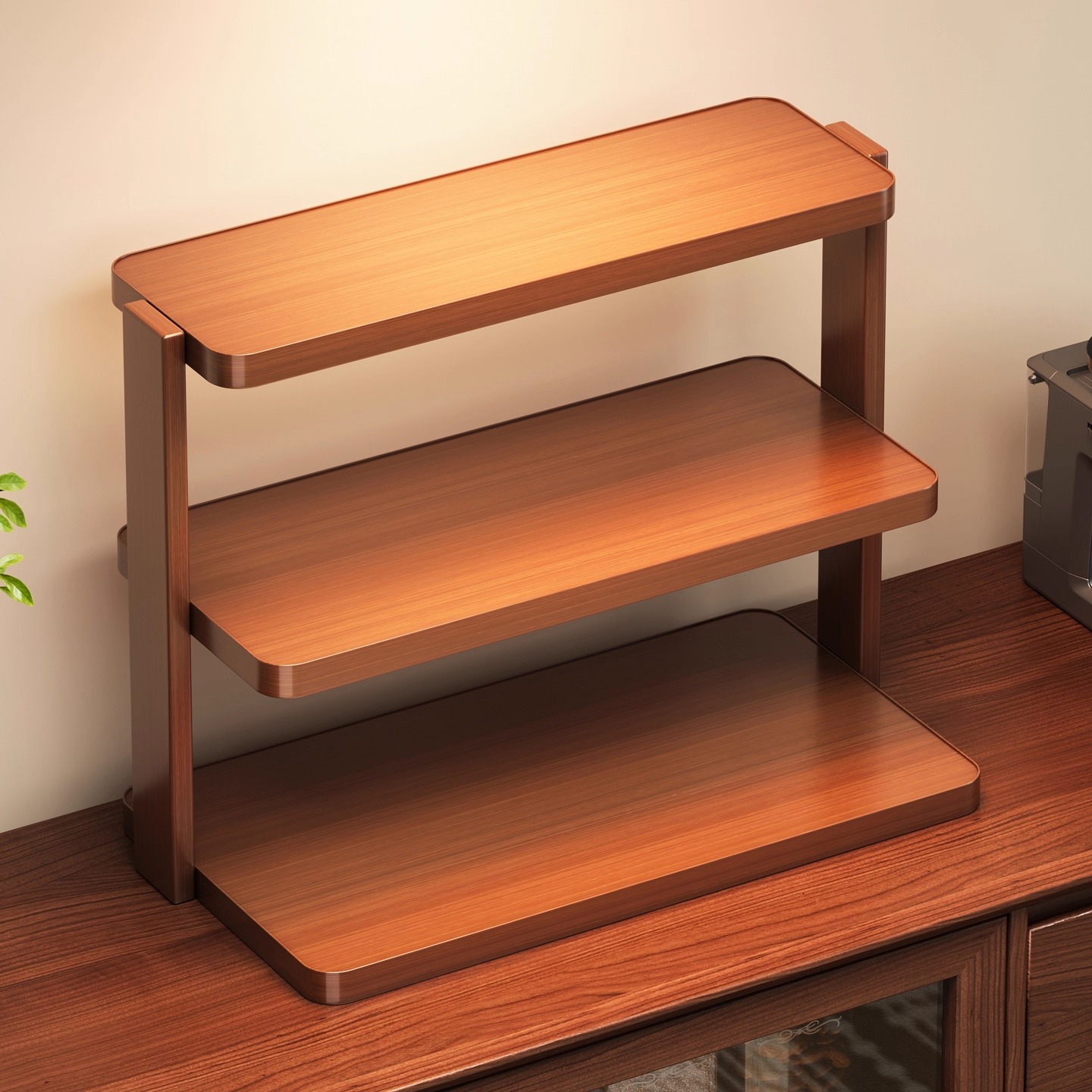 杯架收纳置物架桌面多功能展示架咖啡杯子收纳架中古风多层放置架