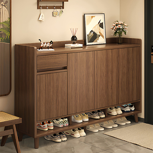 实木芯家用鞋柜多层门口入户玄关收纳柜鞋架置物架一体靠墙大容量