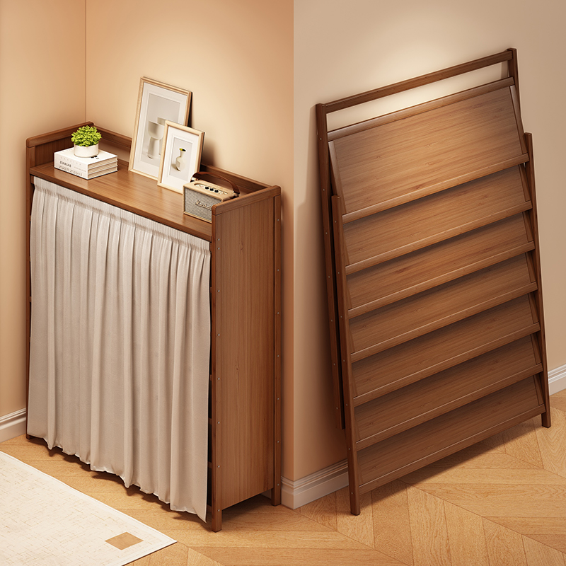 折叠鞋架免安装防尘收纳鞋柜