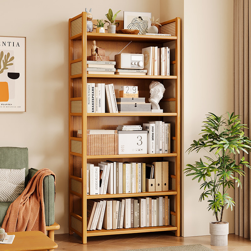 书架落地式简易书架子儿童学生客厅收纳架家用多层储物置物架子