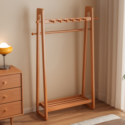 实木挂衣架落地卧室2025新款衣帽架家用挂衣服架子置物架次净衣架
