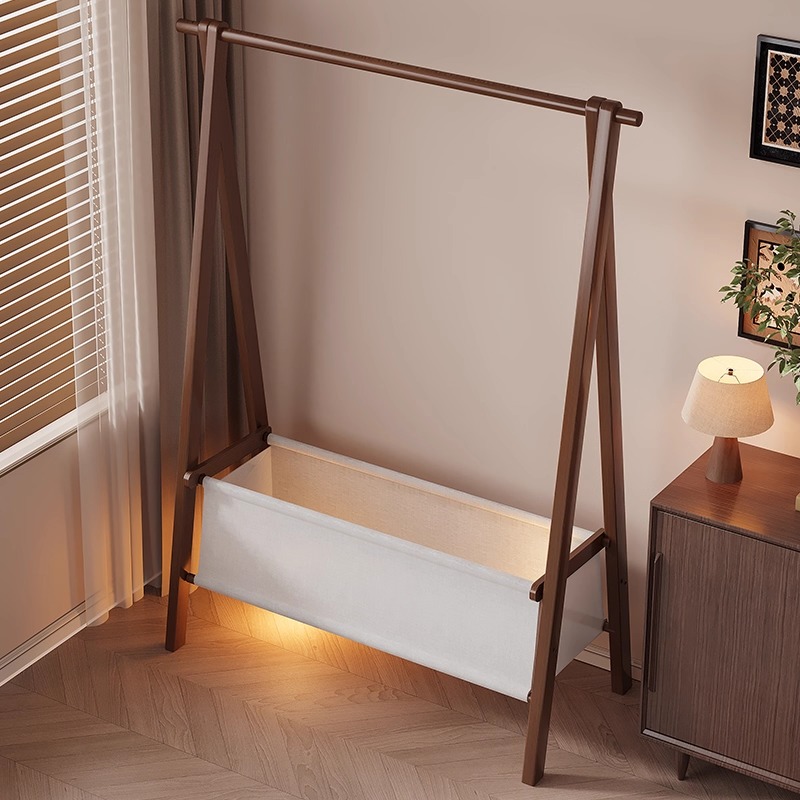 衣架卧室落地挂衣架家用衣帽架2025新款可折叠不占空间衣服挂架子