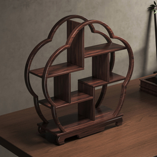 桌面上博古架小型茶台茶柜茶桌茶架茶叶茶杯架子摆放架茶具置物架