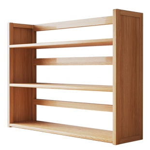 桌面置物架桌上书架办公室工位分多层收纳家用书桌小型实木板架子