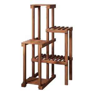 实木阳台转角花架室外落地多肉大花盆架墙角多层小型植物置物架子