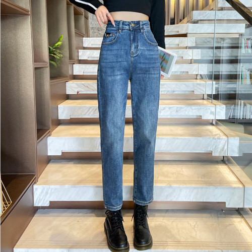 UANB新款老爹裤弹力牛仔裤女士