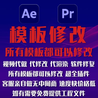 AE模板代改代做修改 片头开场电子相册 启动仪式 年会视频 抠像