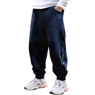 胖童运动裤秋冬男童长裤加肥加绒休闲卫裤帅气大码宽松中大童裤子