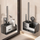 2025新款 壁挂家用无死角卫生间置物架坐便清洗神器 吸盘马桶刷套装