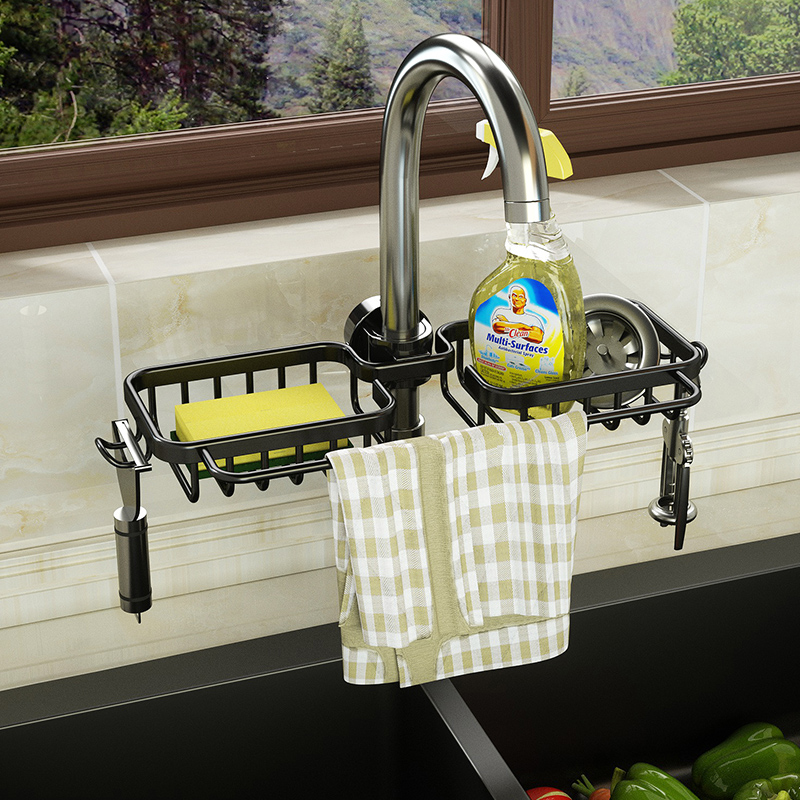 厨房水龙头置物架多功能洗碗