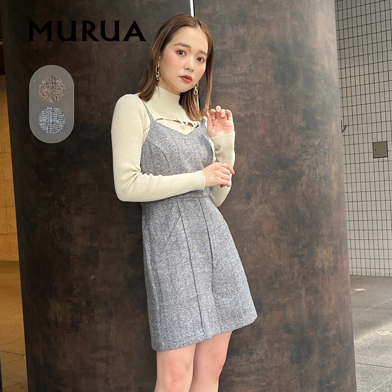 Murua秋季显瘦短款吊带连体裤女
