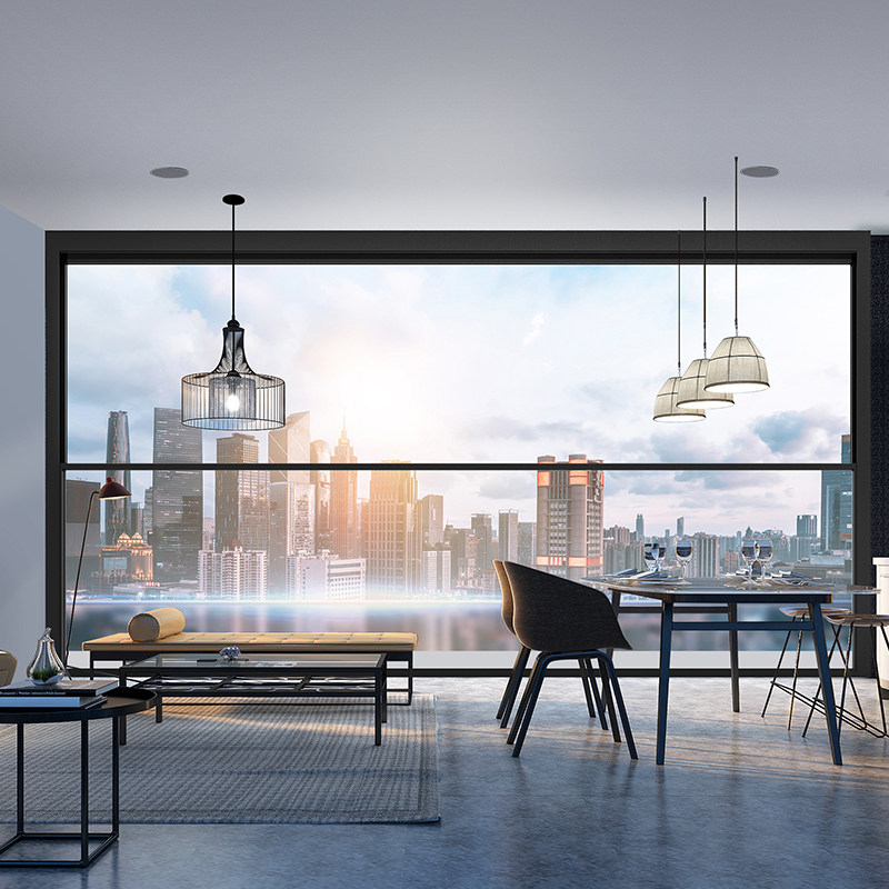 千禧门窗全景提升智能电动窗上下移动升降窗落地大移窗隔音玻璃窗