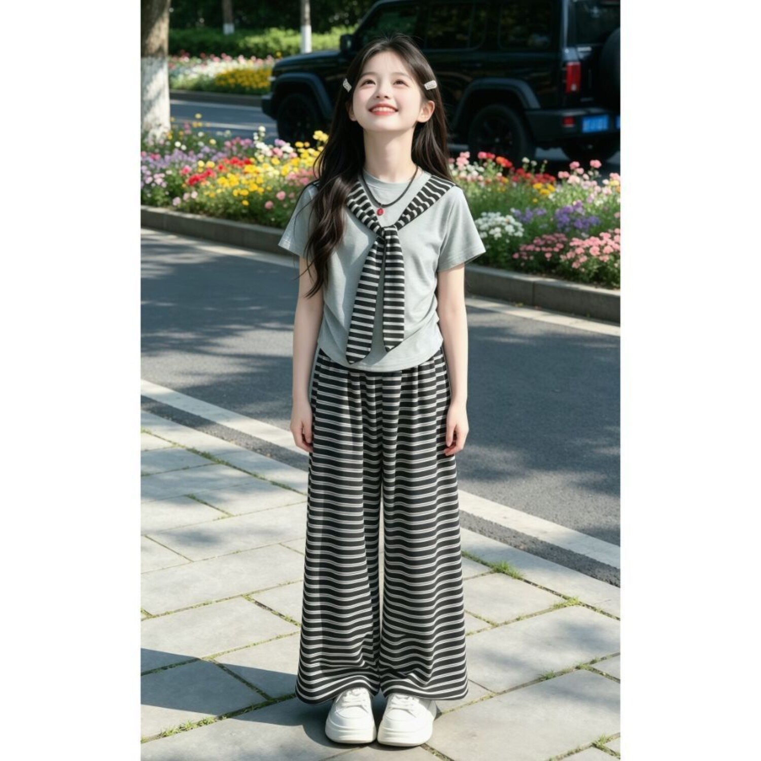 2026女童披肩短袖套装夏季韩版