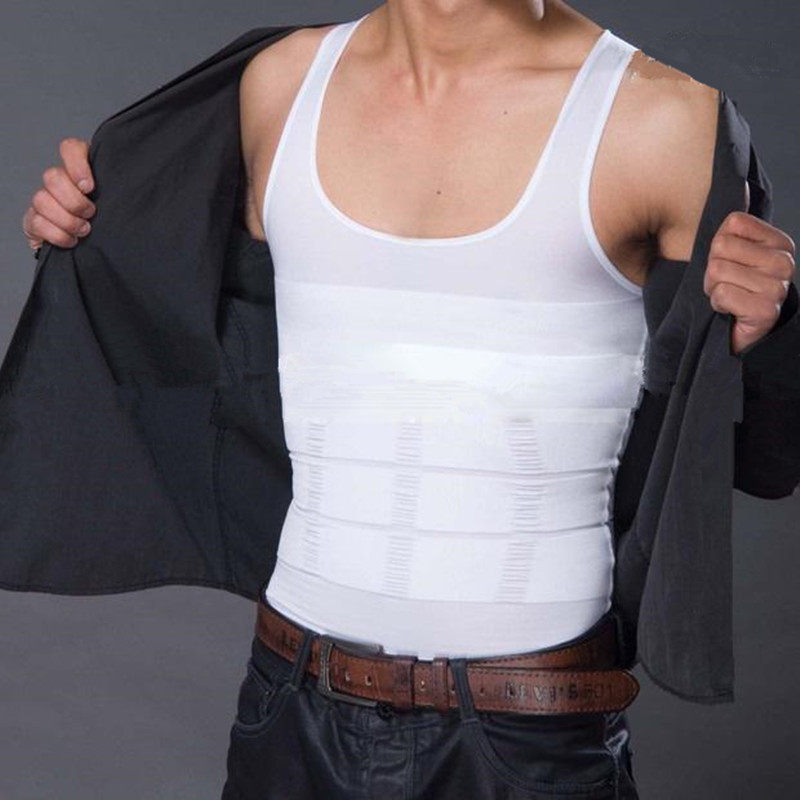 Slim Lift 男士塑身衣收腹背心塑形健身衣紧身运动内衣束身夏薄款