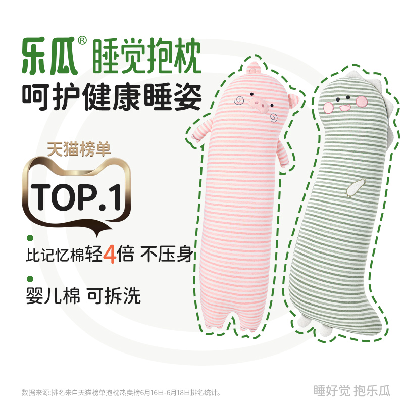 乐瓜睡觉抱枕情侣款一对装