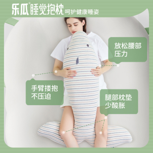 乐瓜海豚可爱公仔抱枕女生睡觉床上仰睡枕护腰超软睡眠专用可拆洗