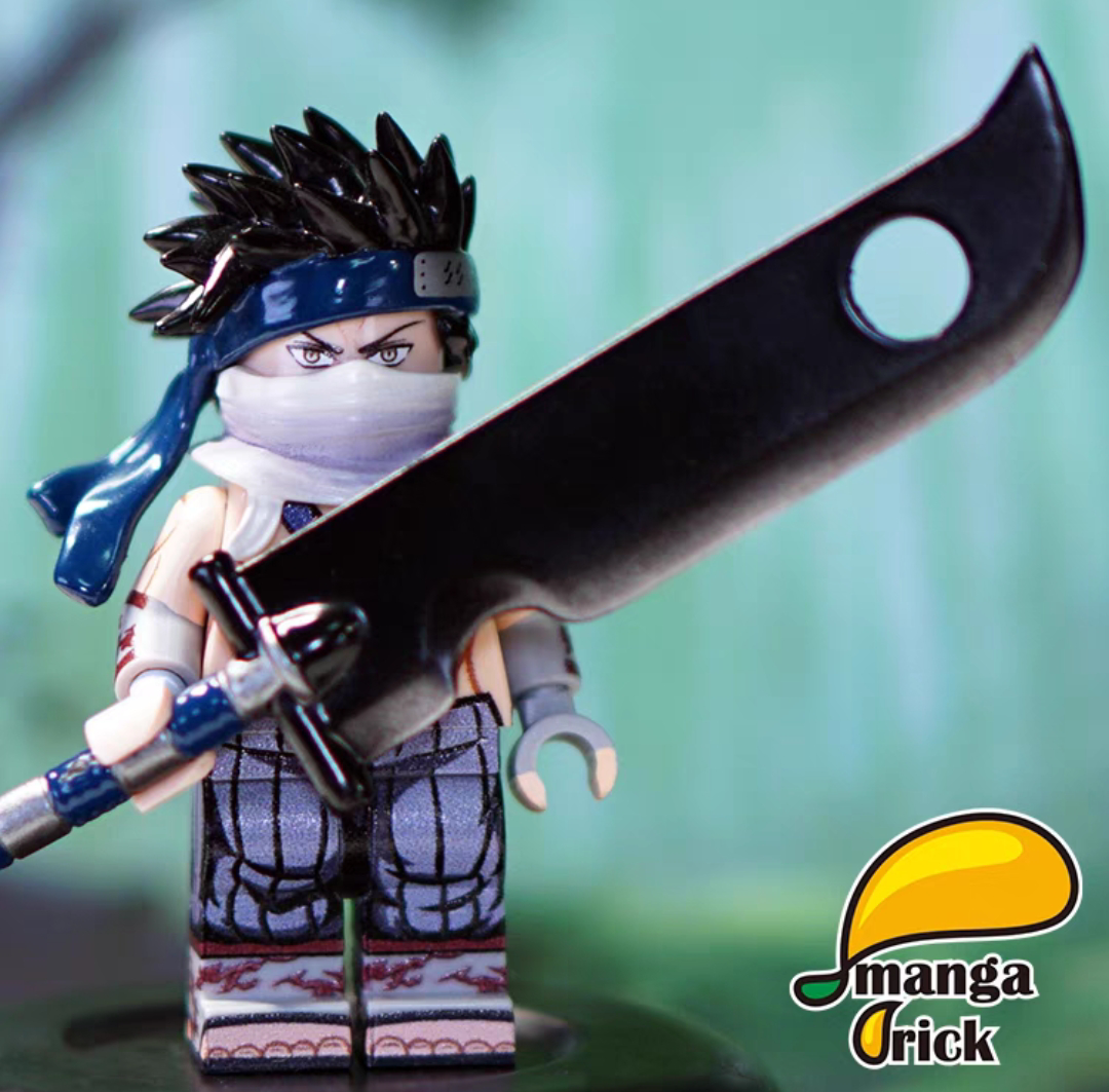火影忍者动漫第三方人仔 刃刀七人众再不斩 斩首大刀积木模型玩具