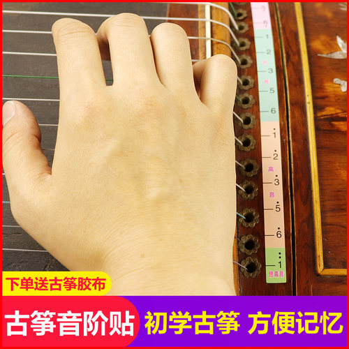 古筝音阶贴音符贴认识琴弦记忆指法贴记号初学者儿童学琴定位贴纸
