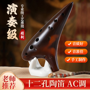 陶笛乐器十二孔小学生专用AC调专业演奏级初学者埙成人校园旗舰店