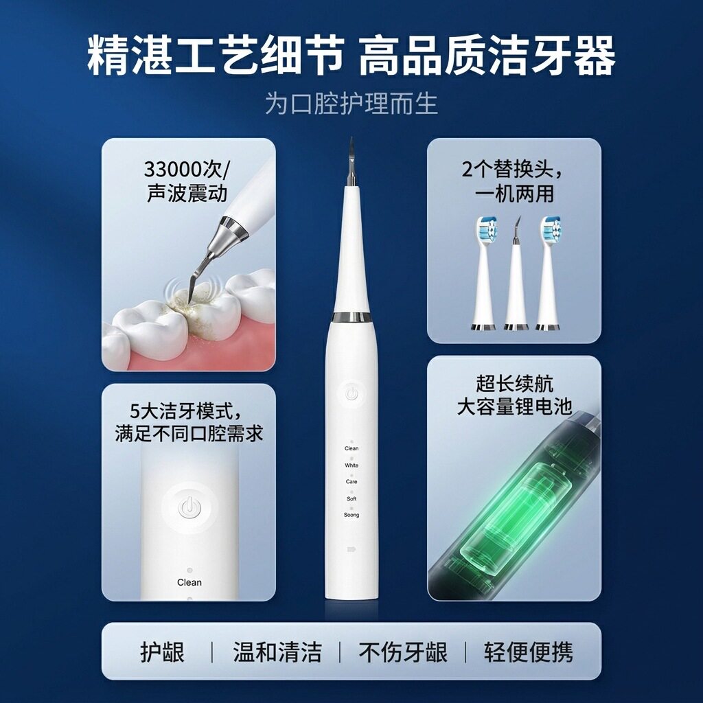超声波洁牙器二合一牙结