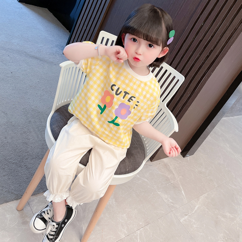 1-6歲女童夏裝套裝2022新款韓版洋氣純棉寶寶短袖兩件套小童時髦在類目 童裝/嬰兒裝/親子裝, 套裝中 - 來自Buy2taobao.com提供專業的淘寶代購服務