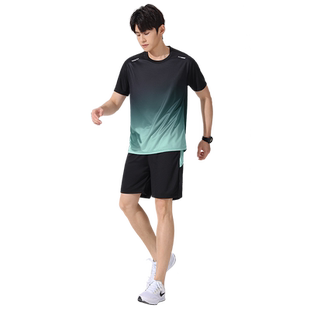 运动套装男跑步速干衣2026新款夏冰丝短袖短裤男款健身服男士T恤