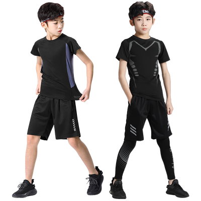 儿童运动服套装男速干篮球训练服