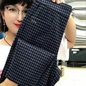 轻奢风高腰格子小脚裤 小个子舒适显瘦百搭九分裤 女2026春季 新款