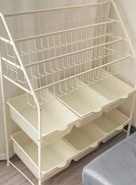 Children's bookshelf toy storage rack stationery storage box