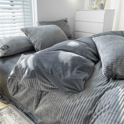 Winter milk velvet four-piece set of bed sheets duvet covers