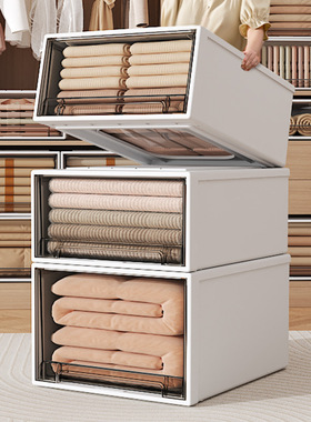 Home clothing storage box drawer style wardrobe organizer