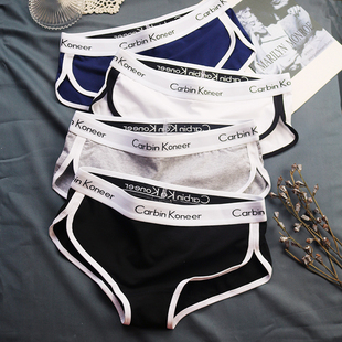CarbinKoneer内裤女纯棉平角裤中性裤衩防走光中腰运动跑步短裤头