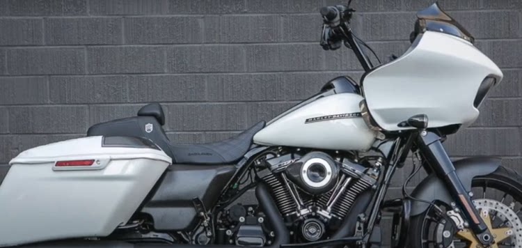 哈雷旗舰滑翔改装sdc舒适抗震双人车座 路王公路滑翔带靠背坐垫