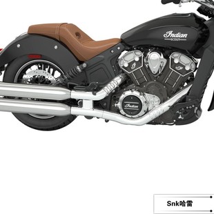 适用于印第安侦察兵镀铬排气前段隔热罩轻骑兵bobber排气防烫版