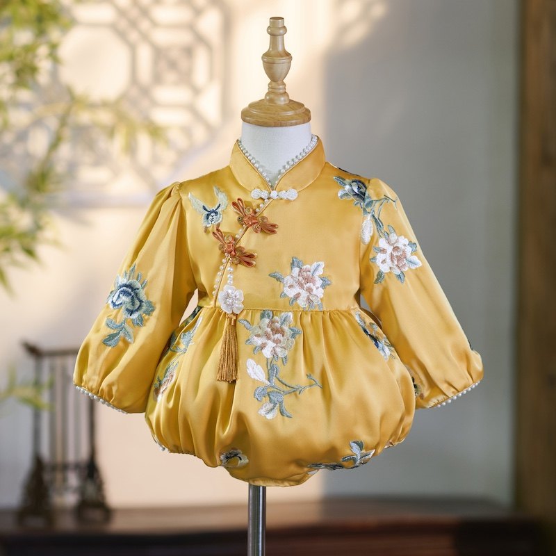 周岁礼服女宝宝红色包P