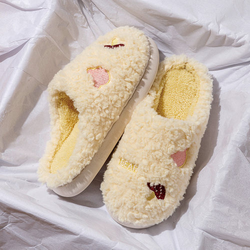 秋冬季居家卡通情侣棉拖鞋