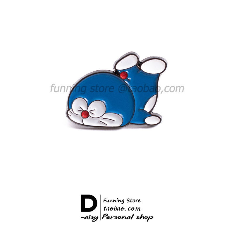 도라에몽 블루 지방은 안녕하세요 도라에몽 모든 문 주변 배지 학생 학교 가방 장식 브로치 액세서리