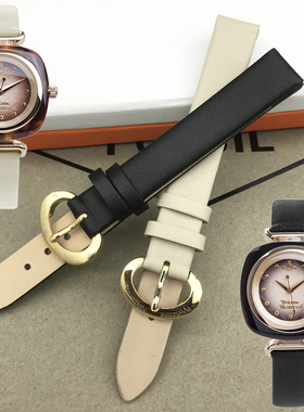 Vivienne Westwood薇薇安表带浅灰色真皮12MM适配VV141BG手表配件