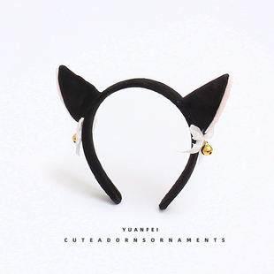 可爱狐狸耳朵发箍搞怪猫耳朵发卡儿童表演拍照头饰成人洗脸头箍女