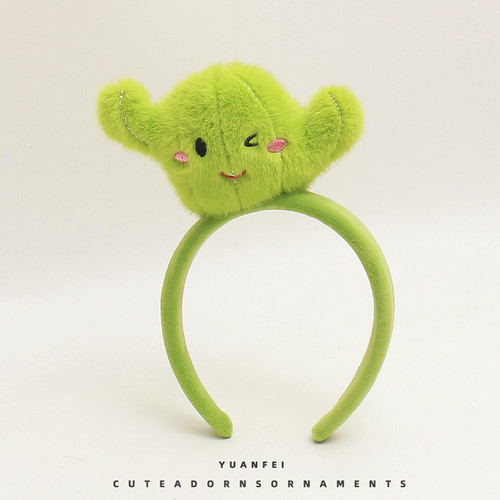 沙漠的小坚强~创意仙人掌发箍可爱头饰趣味植物头箍搞怪拍照发卡