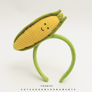 一根大玉米~创意玉米发箍可爱卡通头饰夸张拍照发卡搞怪蔬菜头箍
