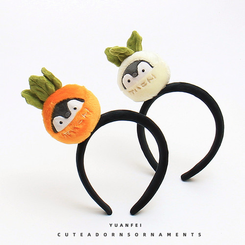 萝卜企鹅可爱拍照洗脸发箍