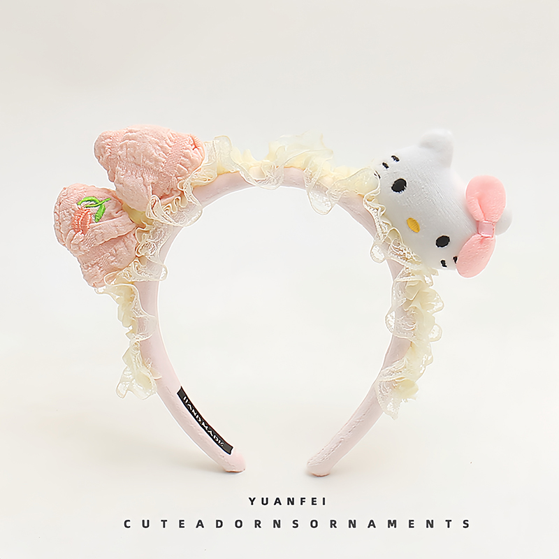 元气萌喵～可爱KT猫发箍创意小猫咪发卡趣味卡通头饰少女拍照发卡