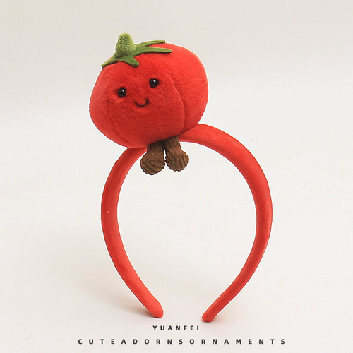 番茄妙果~创意番茄西红柿发箍可爱蔬菜头箍卡通头饰趣味拍照发卡