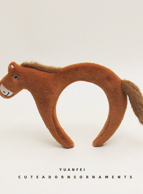 创意马年头饰可爱小马发箍新年生肖节日拍照发卡2026跨年搞怪头箍