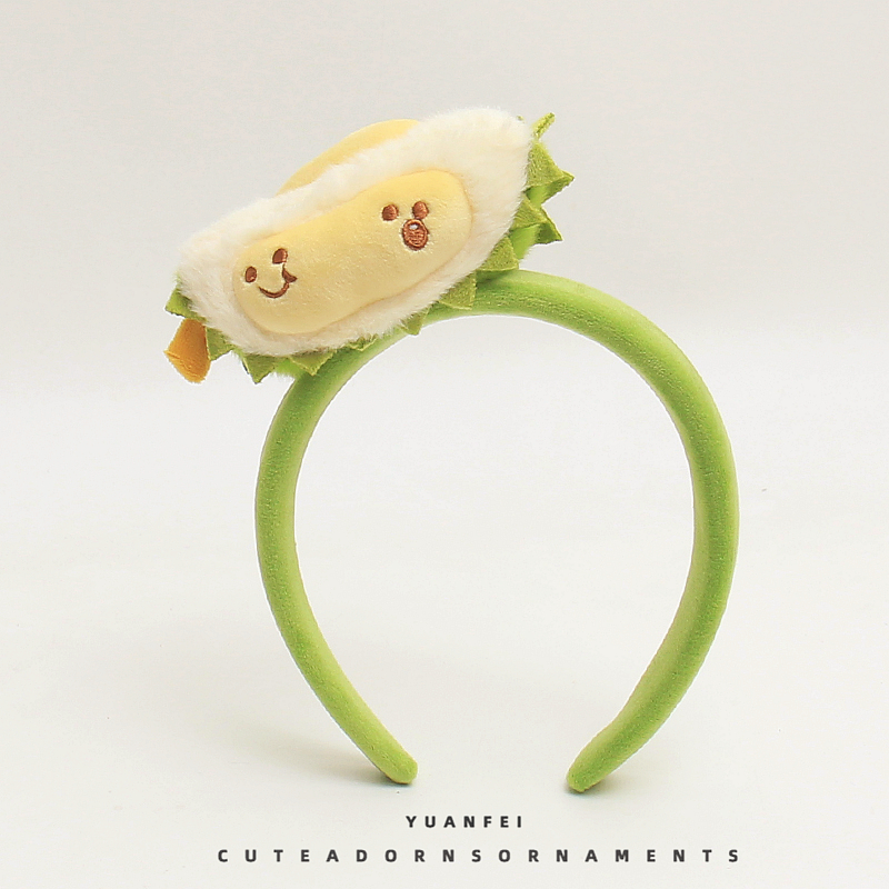 又臭又香~创意榴莲发箍趣味水果卡通头饰女卖萌拍照发卡搞怪头箍