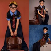 77学院风甜酷潮童写真艺术照摄影服装 大男童成人礼走秀影楼拍照服