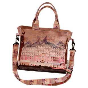 ANDCICI@布达佩斯~油画拉链斜挎包帆布包通勤包手提包单肩包书包